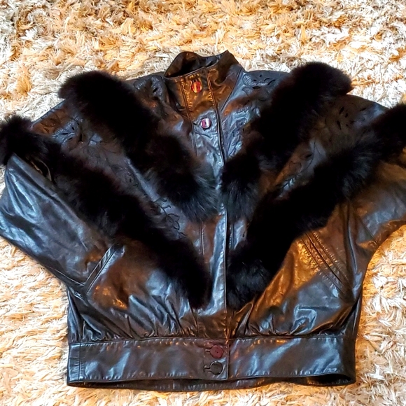Vintage Dominic Bellissimo leather and fur coat - Picture 5 of 16